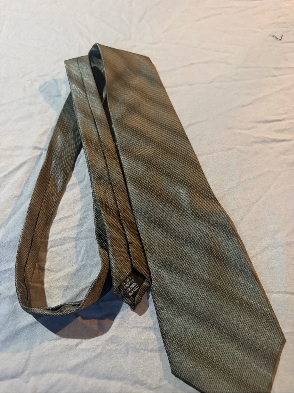 jf j.ferrar Olive Green Textured Men's Tie